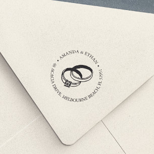Banden voor bruiloft Retouradres Zelfinktende Stempel