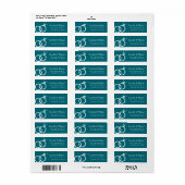 Banden voor bruiloft + script | Blauwgroen blauw e Etiket (Full Sheet)