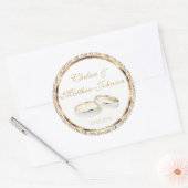 Banden voor de bruid en de bruid ronde sticker (Envelop)