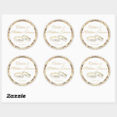 Banden voor de bruid en de bruid ronde sticker (Vel)