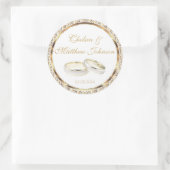 Banden voor de bruid en de bruid ronde sticker (Tas)