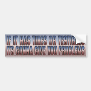 banden voor testikels bumper sticker