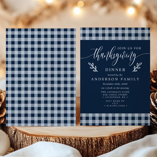 Bandenborst en witte buffels Thanksgiving dineren Kaart