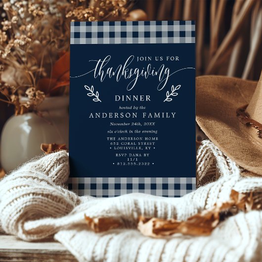 Bandenborst en witte buffels Thanksgiving dineren Kaart