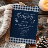 Bandenborst en witte buffels Thanksgiving dineren Kaart