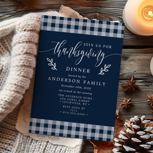 Bandenborst en witte buffels Thanksgiving dineren Kaart