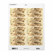 Bandendoppen met bijenschrift honingpot etiket (Full Sheet)