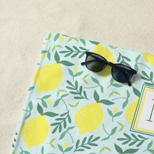 Bandenhanddoek voor botanische monogram strandlaken (In situ)