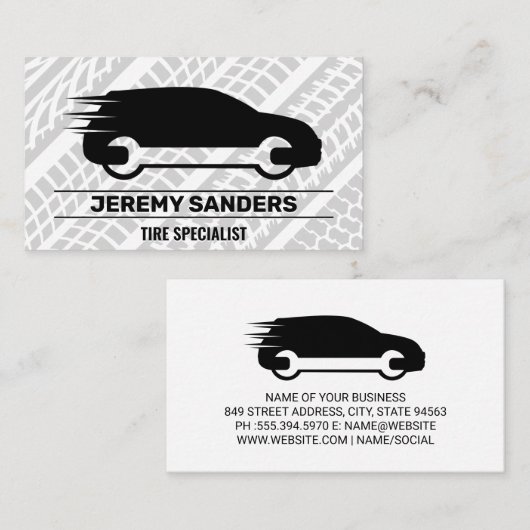 Bandenmerken | Auto-franse Logo Visitekaartje (Voorkant / Achterkant)