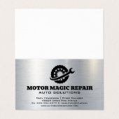 Bandenmoersleutel Logo | autoreparatiewerkplaats Visitekaartje (Buitenkant ongevouwen)