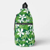 BANDENPATROON IN GROEN SLING BAG (Voorkant)