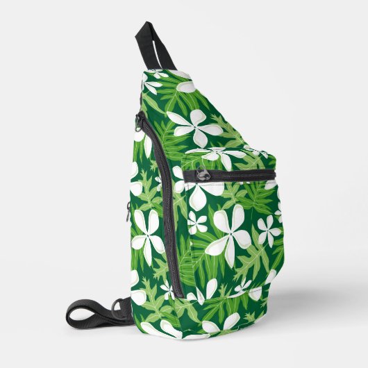 BANDENPATROON IN GROEN SLING BAG (Linkerhoek)