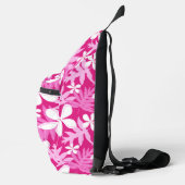 BANDENPATROON IN HETE ROZE SLING BAG (Rechts)