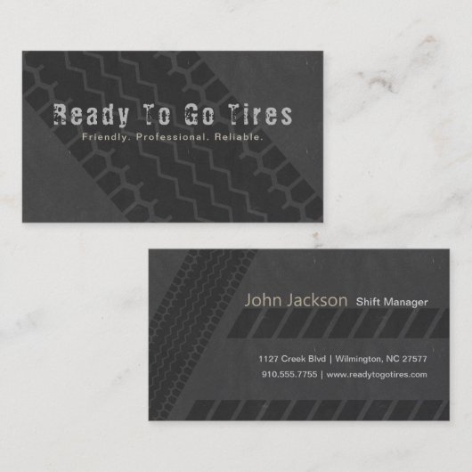 Bandenprint Visitekaartje (Voorkant / Achterkant)