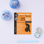 Bandenreparatie Man ontwerp, Tyre/Tyre Specialist  Flyer (Enkel)