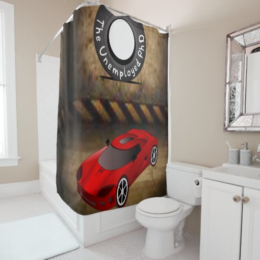 Bandenrokken Douchegordijn (In situ)