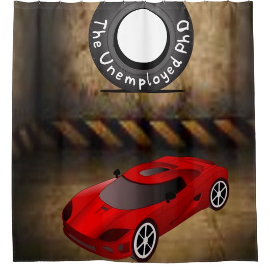 Bandenrokken Douchegordijn (Voorkant)