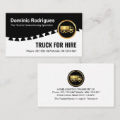 bandenspanningslaag bewegende vrachtwagen visitekaartje (Voorkant / Achterkant)