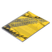 Bandenspoor omzichtig geel zwart notitieboek (Linkerzijde)