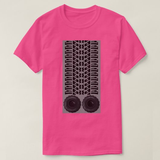 Bandensporen en enkele grote banden t-shirt (Design voorkant)