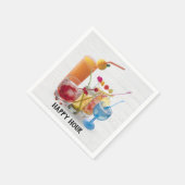 Bandenstaarten op hout servet (Hoek)