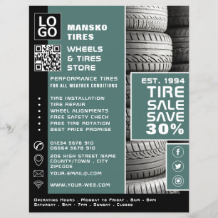 Bandenstapelontwerp, Tyre/Tyre Specialist Shop Flyer