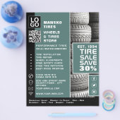 Bandenstapelontwerp, Tyre/Tyre Specialist Shop Flyer (Enkel)