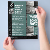 Bandenstapelontwerp, Tyre/Tyre Specialist Shop Flyer (Hand)
