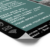 Bandenstapelontwerp, Tyre/Tyre Specialist Shop Poster (Hoek)