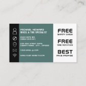 Bandenstapelontwerp, Tyre/Tyre Specialist Visitekaartje (Achterkant)