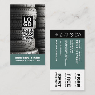 Bandenstapelontwerp, Tyre/Tyre Specialist Visitekaartje