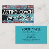 Bandenstrook voor hire Visitekaartjes - blauw rood (Voorkant / Achterkant)