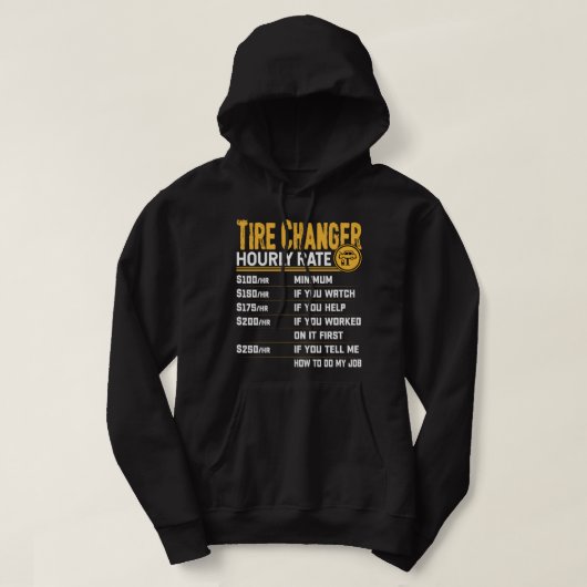 Bandentechnicus Uurloon Hoodie (Design voorkant)