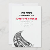 Bandentracks-uitnodiging Kaart (Voorkant)