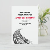 Bandentracks-uitnodiging Kaart (Staand voorkant)