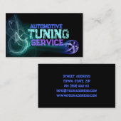 Bandenvelg met vlammen zwart Visitekaartje (Voorkant / Achterkant)