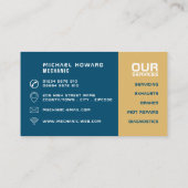 Bandenwissel, automatische mechanisme en reparatie visitekaartje (Achterkant)