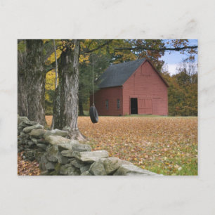 Bandenzwengel langs een weg in Zuid-Vermont, Briefkaart