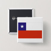 Bandera Chili V Vierkante Button 5,1 Cm (Voorkant /achterkant)