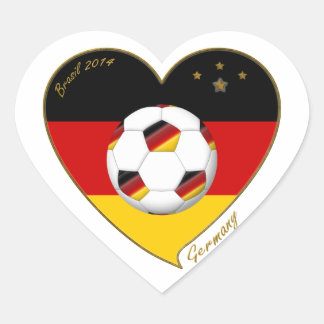 Bandera de ALEMANIA FÚTBOL de equipo nacional 2014 Hart Sticker