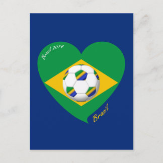 Bandera de BRAZILIL FÚTBOL equipo nacional 2014 Briefkaart