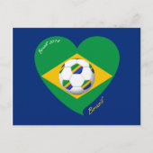 Bandera de BRAZILIL FÚTBOL equipo nacional 2014 Briefkaart (Voorkant)