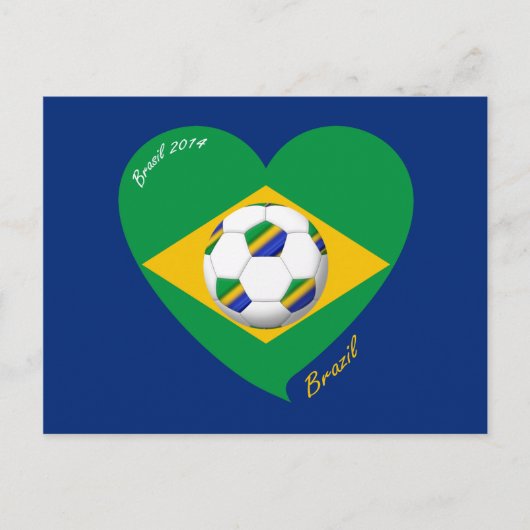 Bandera de BRAZILIL FÚTBOL equipo nacional 2014 Briefkaart (Voorkant)