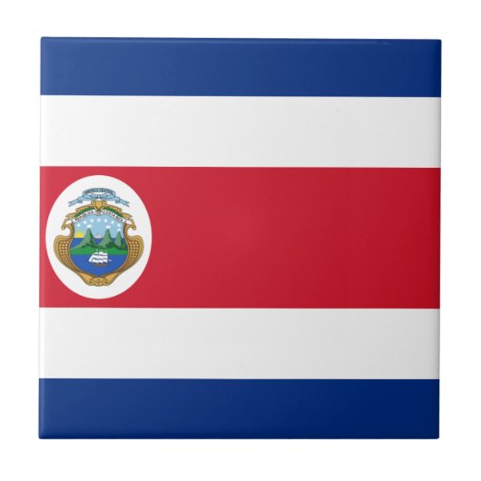 Bandera de Costa Rica - Vlag van Costa Rica Tegeltje (Voorkant)