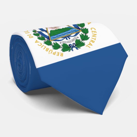 Bandera de El Salvador Stropdas (Opgerold)