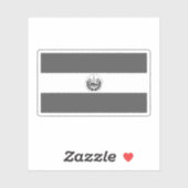 Bandera de El Salvador - zwart en wit Sticker (Vel)