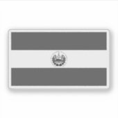Bandera de El Salvador - zwart en wit Sticker (Voorkant)
