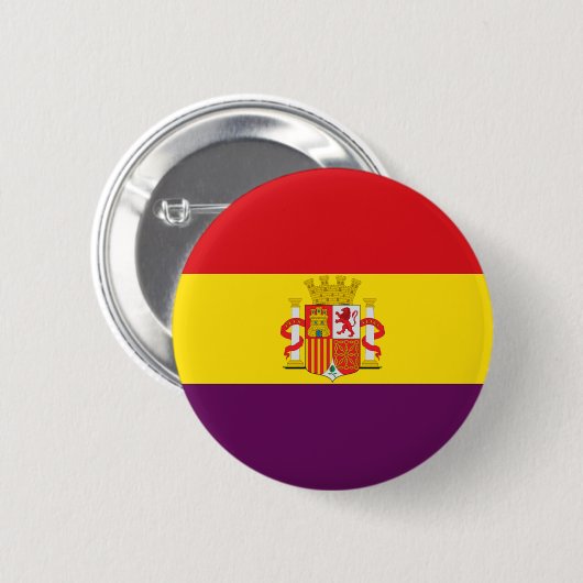 Bandera de la República Española Ronde Button 5,7 Cm (Voorkant /achterkant)