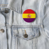 Bandera de la República Española Ronde Button 5,7 Cm (In situ)