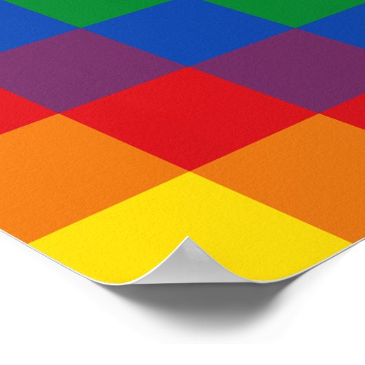 Bandera de la Wiphala Andes Qulla Suyu Flag Poster (Hoek)